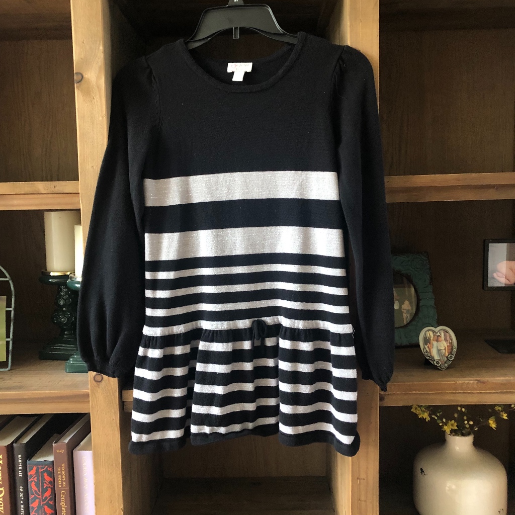 Gray And Black Sweater Tunic -S7